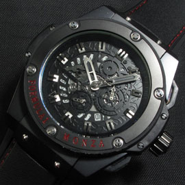 ファッション時計 HUBLOT King Power F1 モンツァ MIYOTA クオーツムーブメント クロノグラフ ブラック カレンダー