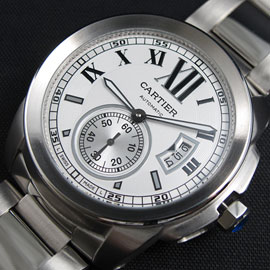 割安高級腕時計カルティエ カリブル ドゥ(白文字盤自動巻き)