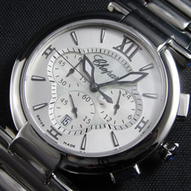 大人気腕時計ショパールインペリアル(ホワイトダイヤル、クロノグラフ機能付き)