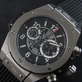 質感良好 HUBLOT BIG BANG ウニコ キング 44mm Quartz movement スーパールミナンス 日付表示 ブラック