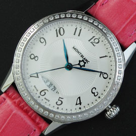 愛用腕時計 モンブラン ボエム Quartz movement！ホワイト文字盤 日付表示 人工ダイヤ