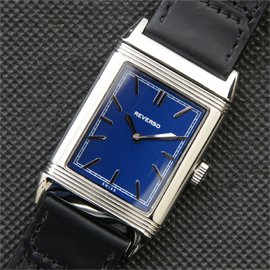 レプリカ専門店【23MM*10MM】JAEGER LECOULTRE コピー時計 クォーツムーブメント ブルーダイヤル 革バンド