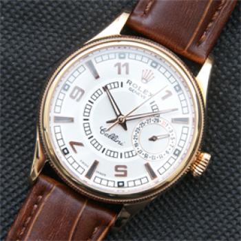 腕時計コピーロレックスチェリ－ニ　ホワイト文字盤タイムAsain ETA 2825 ムーブ搭載！