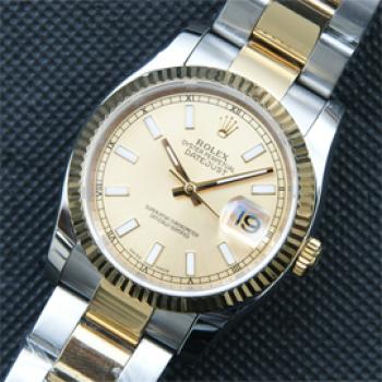 話題商品 ROLEX デイトジャスト ゴールドコンビネーション 3135搭載 AUTOMATIC カレンダー 夜光