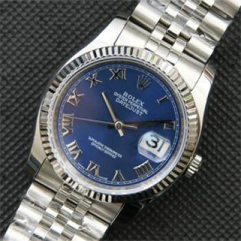 人気新作 ROLEX デイトジャスト 3135ムーブメント搭載 自動巻き カレンダー表示 ブルーダイヤル