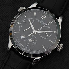 無償メンテナンスJAEGER LECOULTRE マスタージオグラフィーク黒文字盤