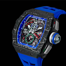 質感良好 Richard Mille RM 11-04 AUTOMATIC フライバッククロノグラフ ロベルト・マンチーニ RMAC3ムーブ スケルトン