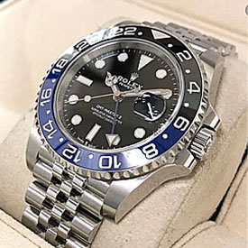 優等商品 ROLEX GMTマスター II 126710BLNR ブルーブラック Cal.3285搭載 AUTOMATIC デイト表示 5連ジュビリー