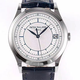 質感良好 PATEK PHILIPPEコピー時計 カラトラバ 5296G-001 Cal.324ムーブ AUTOMATIC シルバー デイト