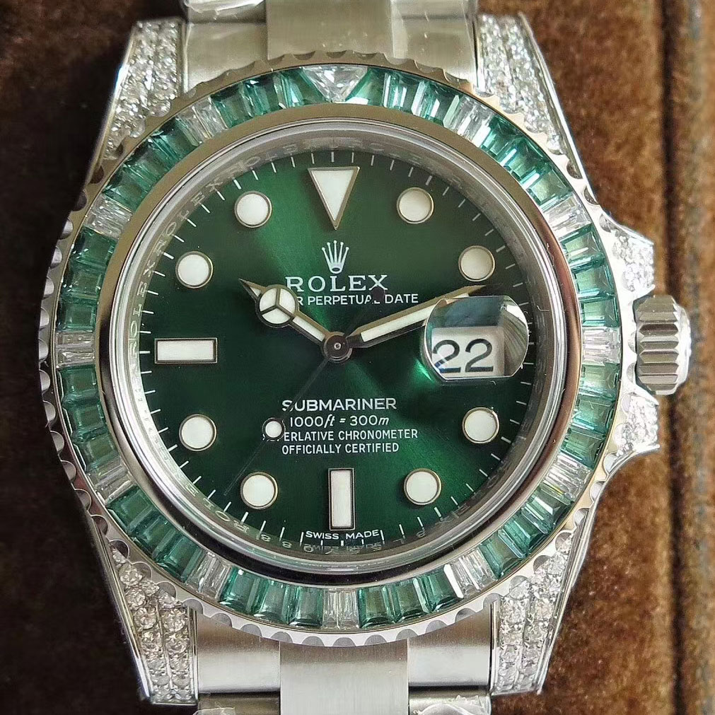 優等商品 NOOB工場最高ROLEXコピー サブマリーナーAsian2836 ムーブメント搭載 Automatic グリーン デイト