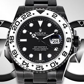 「黒サムライオレオ」ロレックスコピー時計 GMTマスター II 116710 ブラック VR Factoryカスタム