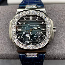 「最N級」パテックフィリップ腕時計コピーの販売 ノーチラス 5724G-001 人工ダイヤがすべて埋め込み手作業入り！