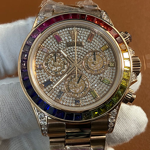 ロレックス デイトナ レインボー 全面ダイヤ ブレスダイヤモンド116595RBOW スーパーコピー時計n級品激安販売専門店!