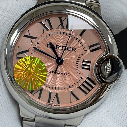 2023カルティエコピー偽物新作続々入荷!バロンブルー 33mm W6920100 ピンク