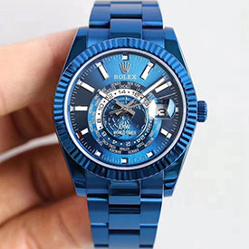2022最高級ロレックス スカイドゥエラー ブルー 全自動機械 高級改装コピー時計【WWF】