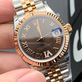 2024新品 ロレックスコピー デイトジャスト31 ロゼローマ文字盤 M278271-0004 レディス腕時計