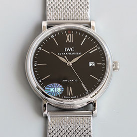 IWC ポートフィノ デイト IW356506 メンズ 黒文字盤 8215ムーブメント搭載！KIS工場