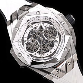 スーパーコピー時計ウブロ ビッグ・バン ウニコ サンブルー II チタニウム ホワイト パヴェ 418.NX.2001.RX.1604.MXM20
