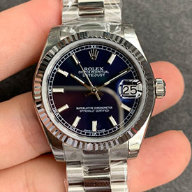 人気ロレックスコピー時計の通販 デイトジャスト178274 ブルー 31mm