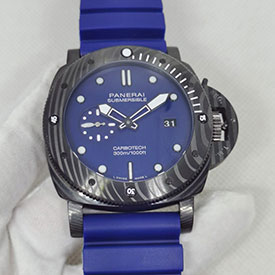 パネライコピー時計 PAM01232 サブマーシブル クアランタ クアトロ カーボテック™ ブルー アビッソ