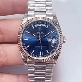 超人気ロレックス デイデイト 118239 ブルー文字盤 36mm スーパーコピー時計