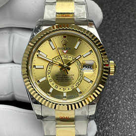最高級ロレックスコピー時計 スカイドゥエラーM326933-0001 シャンパン  Cal.9001ムーブメント！