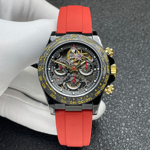BLAKEN腕時計を改造する 、ロレックスコピー デイトナ スケルトンダイヤル レッド 最高精密