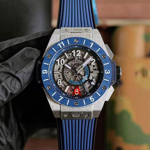 高級腕時計【最安価格】 ウブロコピー時計 471.NL.7112.RX ビッグバン ウニコ GMT スケルトン文字盤 45mm