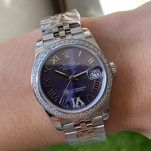 超人気NO.1レディス腕時計 ロレックスコピーM278384RBR-0030 デイトジャスト 31mm パープルローマ