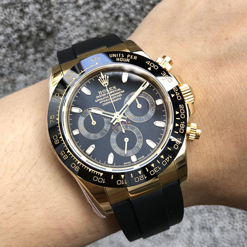 TW製超人気 ロレックスコピーM116518LN-0043 コスモグラフ デイトナ 40mm ブラック 厚さ:12.4mm 店頭陳列