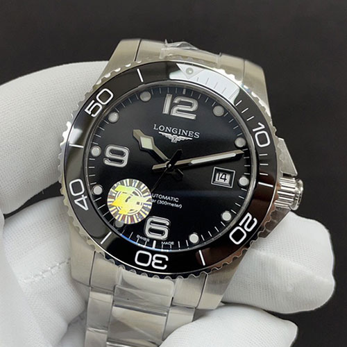 ブランド時計コピー LONGINES L3.781.4.76.6 ハイドロコンクエスト 41mm ブラック ZF製腕時計満足度最高
