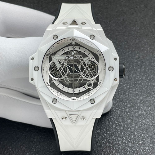 スーパーコピー時計HUBLOT ビッグバン ウニコ サンブルーII ホワイトセラミック 45mm 418.HX.2001.RX.MXM21 機能性良い