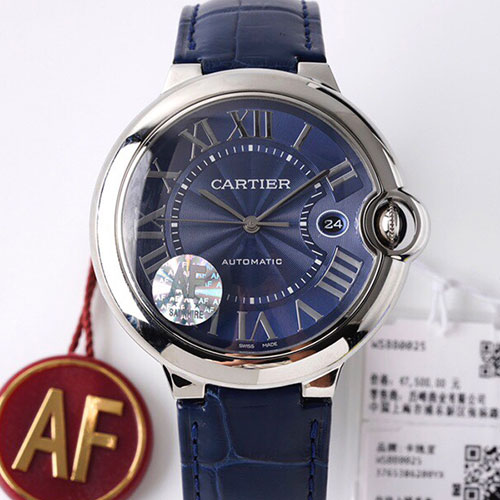 愛用腕時計  カルティエコピー WSBB0025 バロンブルー ブルー 42mm  2824ムーブメント搭載！