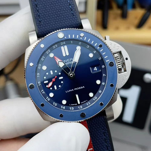 VS製 パネライコピーPAM01507 サブマーシブル GMT ルナ・ロッサ チタニオ