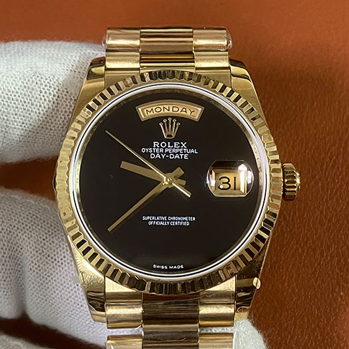 【激安池袋本店】ロレックスコピー 18238 デイデイト36mm オニキス文字盤 素敵な腕時計