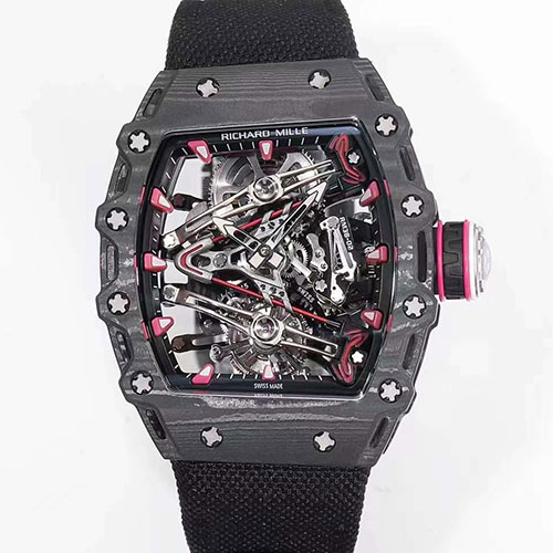 最高級リシャール・ミルコピー スーパーコピー時計 RM 38-02 トゥールビヨン バッバ・ワトソン ブラック カーボンファイバー