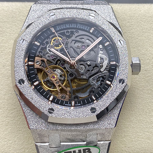 オーデマピゲ最高級コピー ロイヤルオーク フロステッドゴールド ダブルバランスホイール オープンワーク 15407BC.GG.1224BC.01