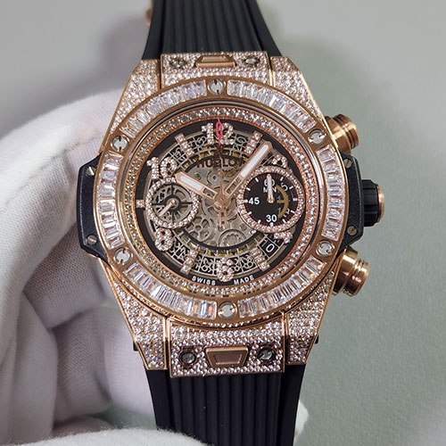 【HB製】ウブロコピー 421.OX.1180.RX.0904 ビッグ・バン ウニコ キングゴールド ジュエリー