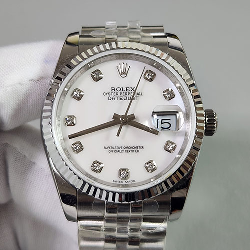 GM工場ロレックスコピー 116234-0078 デイトジャスト 36mm 	ホワイトシェル 3135搭載