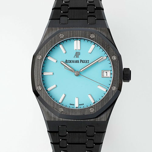 【APS製、 セラミック】 改装オーデマ ピゲコピー ロイヤルオークコピー 15500 ライトブルー