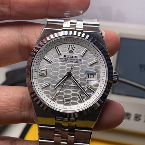 EB工場 加重版 ロレックスコピー ランドドゥエラー 127334 シルバー 7135搭載