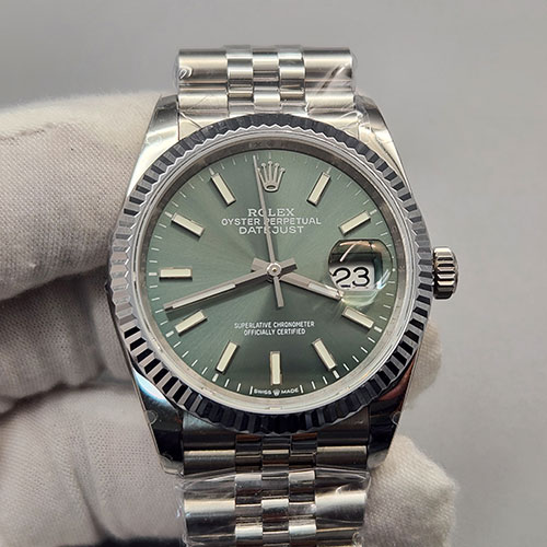 超大人気 GM製 ロレックスコピー M126234-0051 デイトジャスト 36mm ミントグリーン