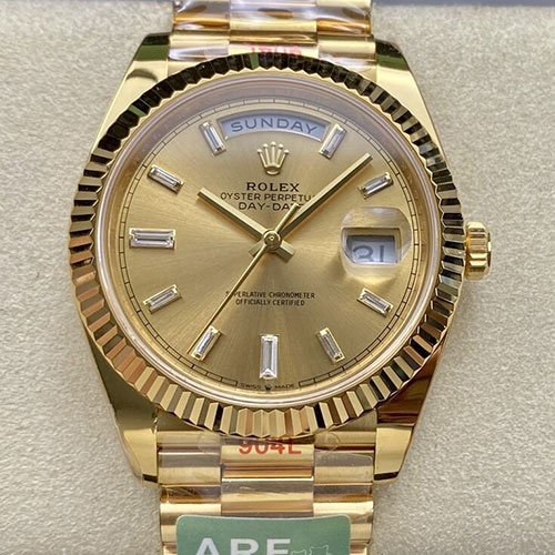 【ARF製 加重版】ロレックススーパーコピー M228238-0005 デイデイト  40mm シャンパン 3255搭載 ARF製