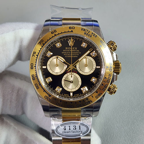 「最N級」 ロレックススーパーコピー スモグラフ デイトナ 40mm 126503G ブライトブラック＆ゴールデン 4131搭載【CLEAN製】