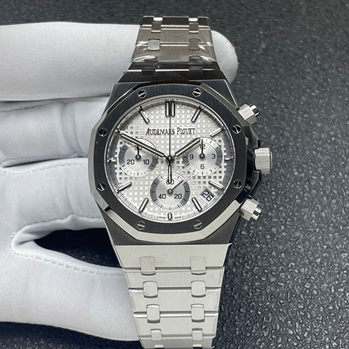 APS工場出品 オーデマピゲコピー ロイヤルオーク クロノグラフ Ref.26240ST.OO.1320ST.07 SS シルバー文字盤 多機能腕時計