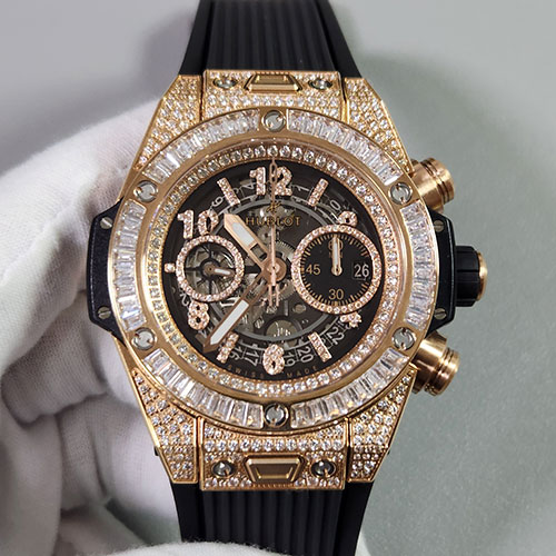 信頼と実績！Hublotコピー  421.OX.1180.RX.0904 ビッグ・バン ウニコ キングゴールド ジュエリー 「BBF」