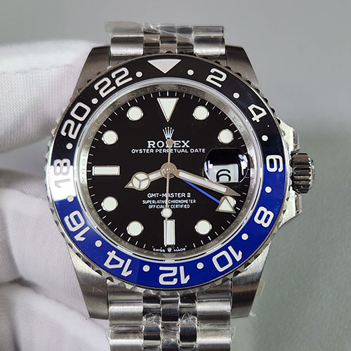 優等商品 ROLEX GMTマスター II 126710BLNR ブルーブラック Cal.3285搭載 AUTOMATIC デイト表示 5連ジュビリー