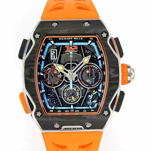RM製 品質完備 リシャール・ミルコピー「RM 65-01 オートマティック スプリットセコンド クロノグラフ マクラーレン W1」