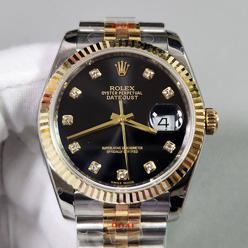 GM製新品 ロレックスコピー デイトジャスト 116233G ブラック 18K 砲金