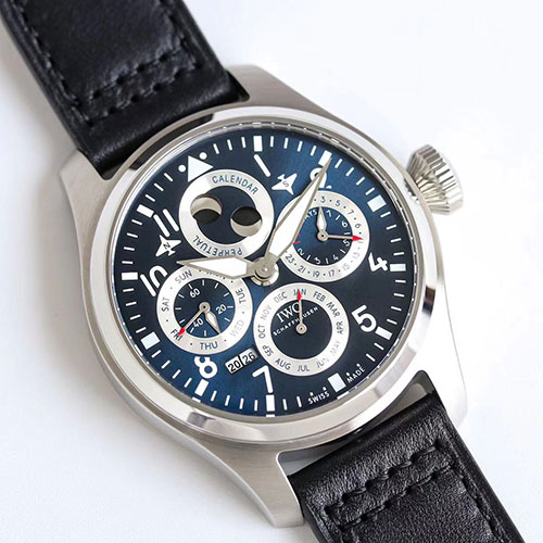 V9製 IWCコピー ビッグ パイロット パーペチュアルカレンダー IW503605 ブルー 大好評ストア